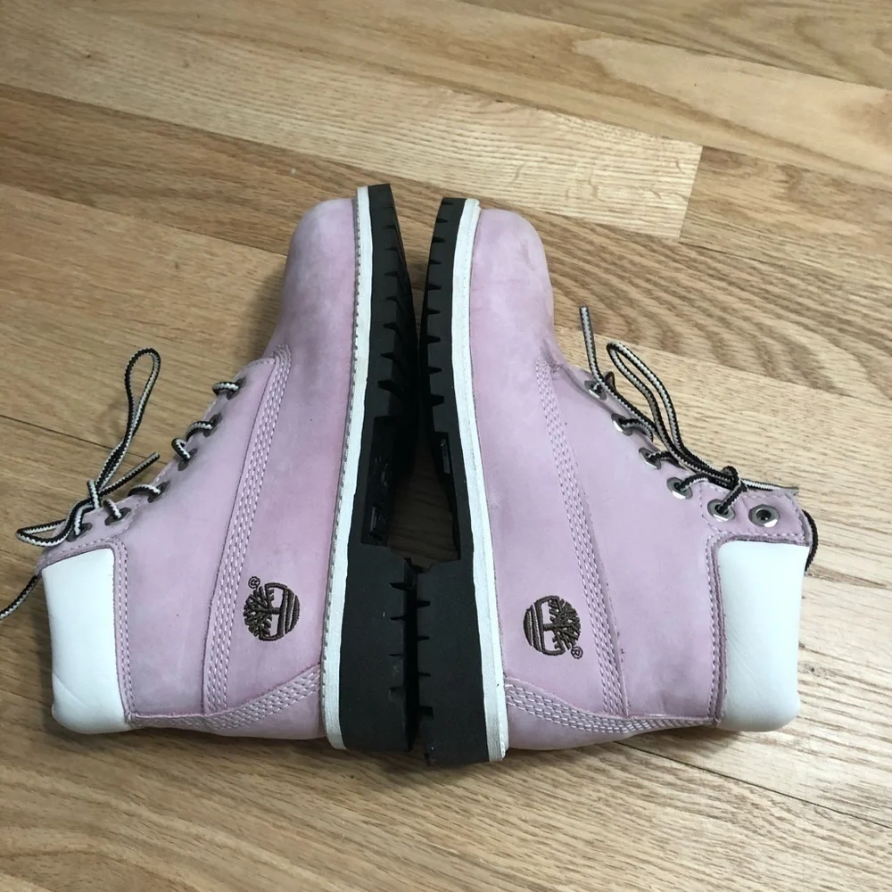 Timberland Leather Lavender Purple Boots Sz 13.5 Kids Girls Toddler